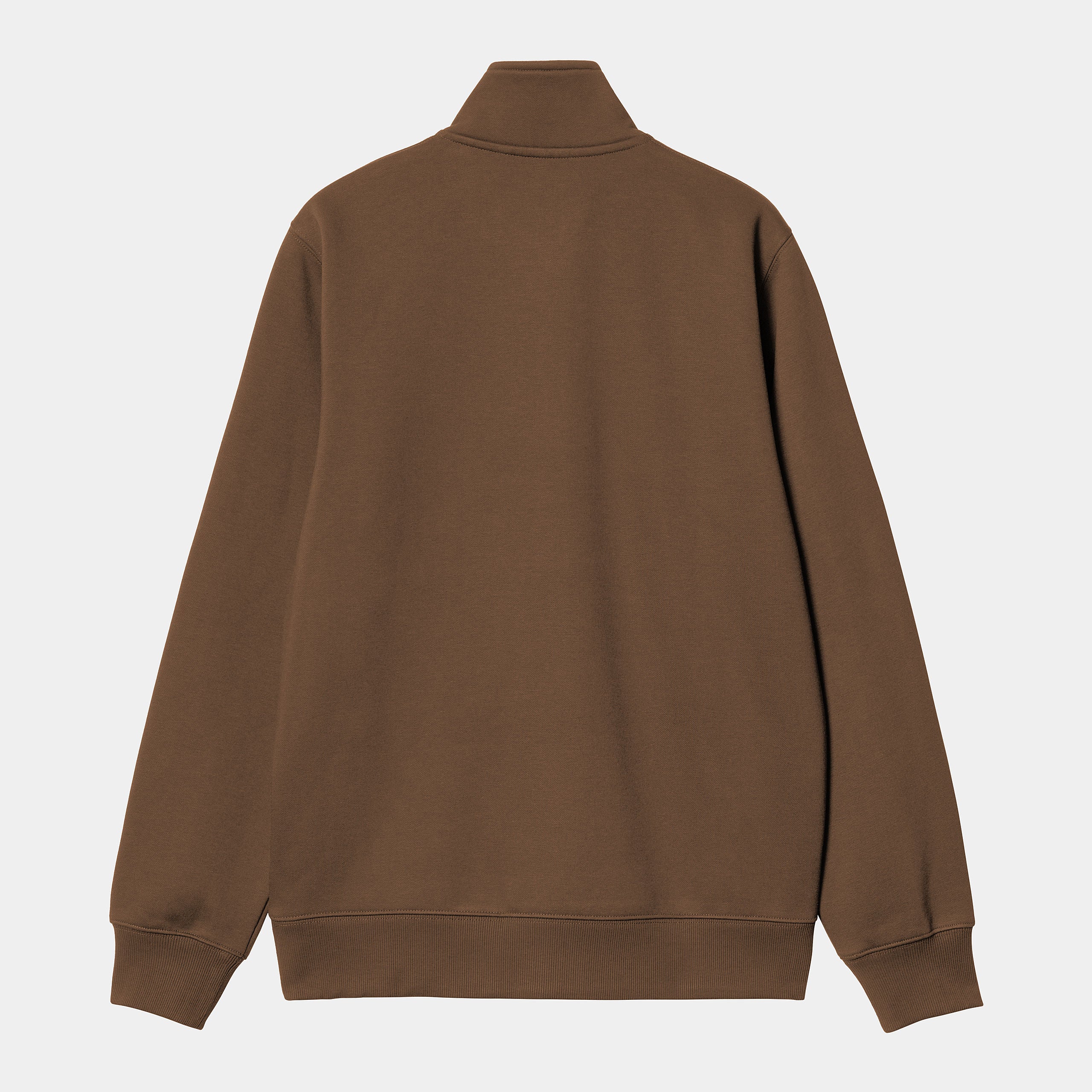 Carhartt WIP - Chase Neck Zip Sweatshirt - Chocolate / Gold - Image 2