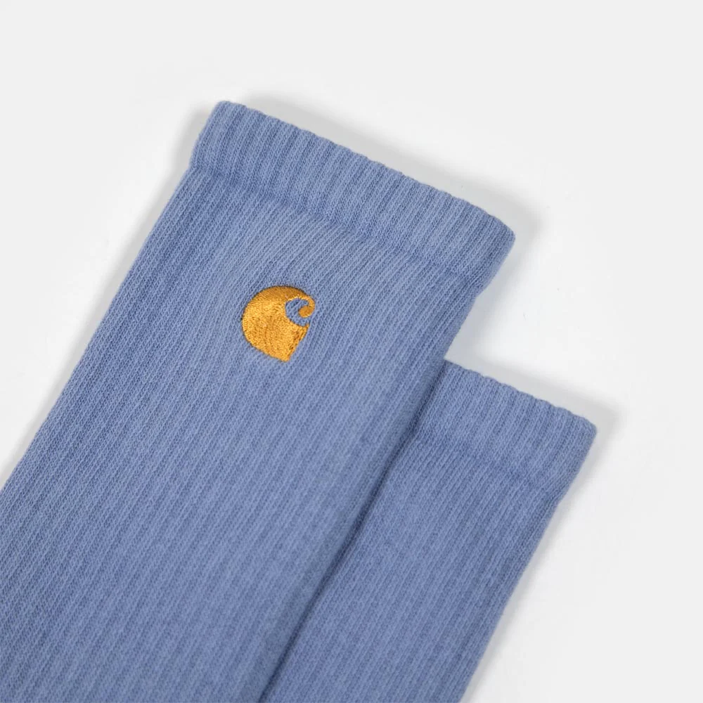 Carhartt WIP - Chase Socks - Charm Blue / Gold - Image 2