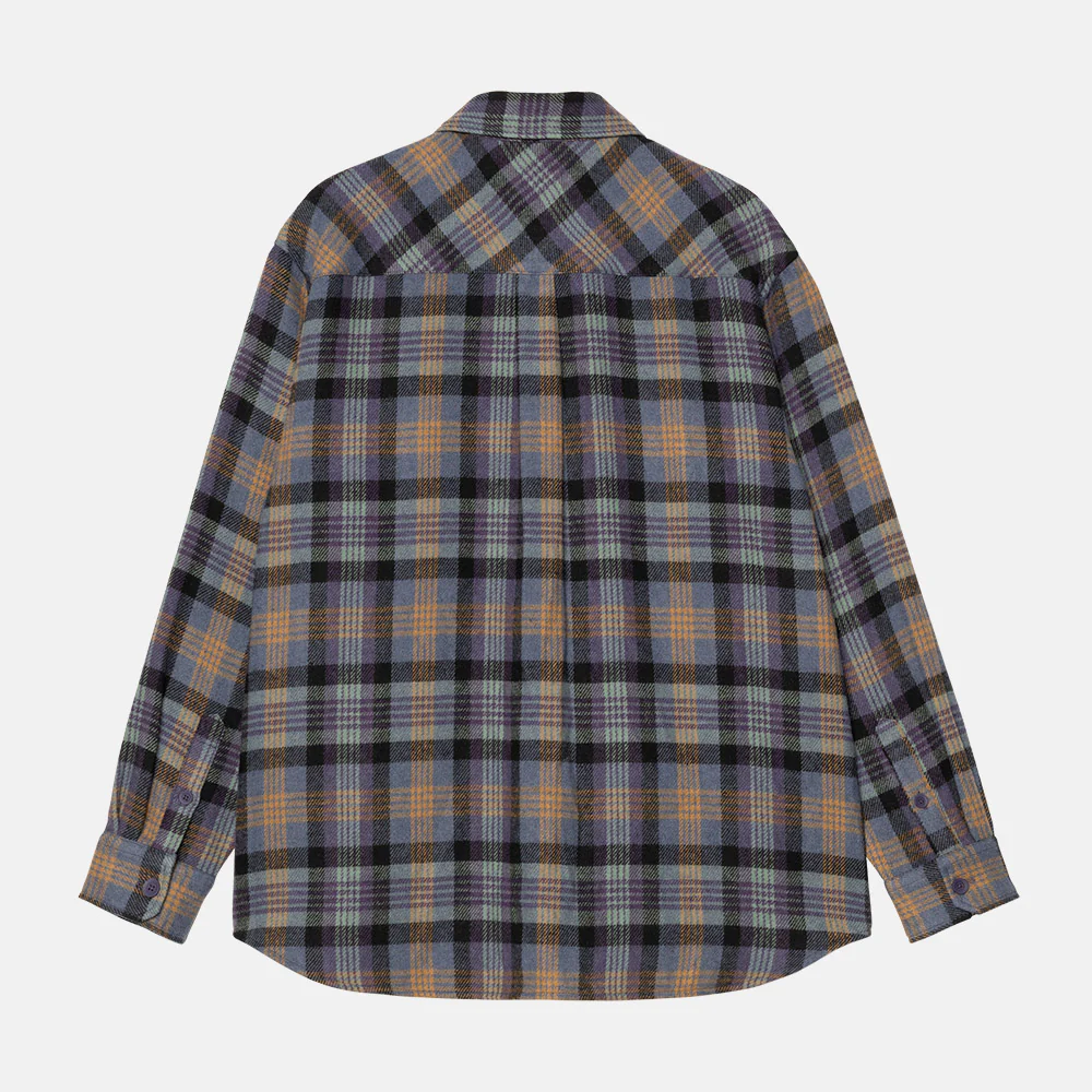 Carhartt WIP - Dern Herringbone Longsleeve Shirt - Dern Check / Lokers - Image 2