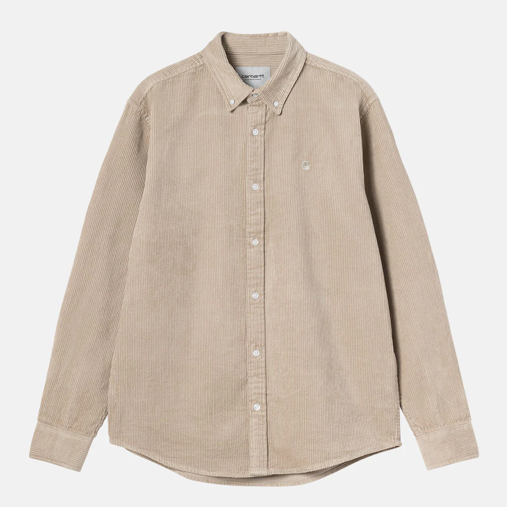 Carhartt WIP - Madison Corduroy Longsleeve Shirt - Wall / Wall