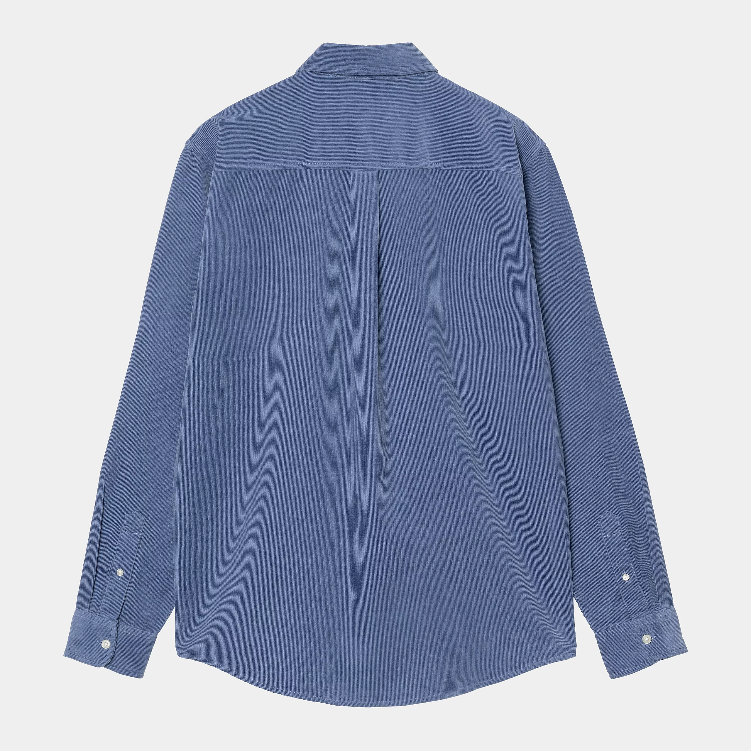 Carhartt WIP - Madison Fine Corduroy Longsleeve Shirt - Blue Iris / Wax - Image 2