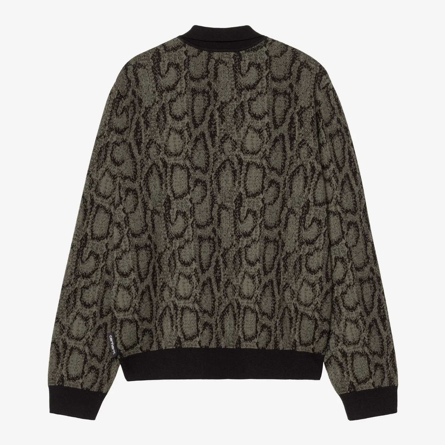 Carhartt WIP - Snake Camo Polo Knit - Leaf - Image 2
