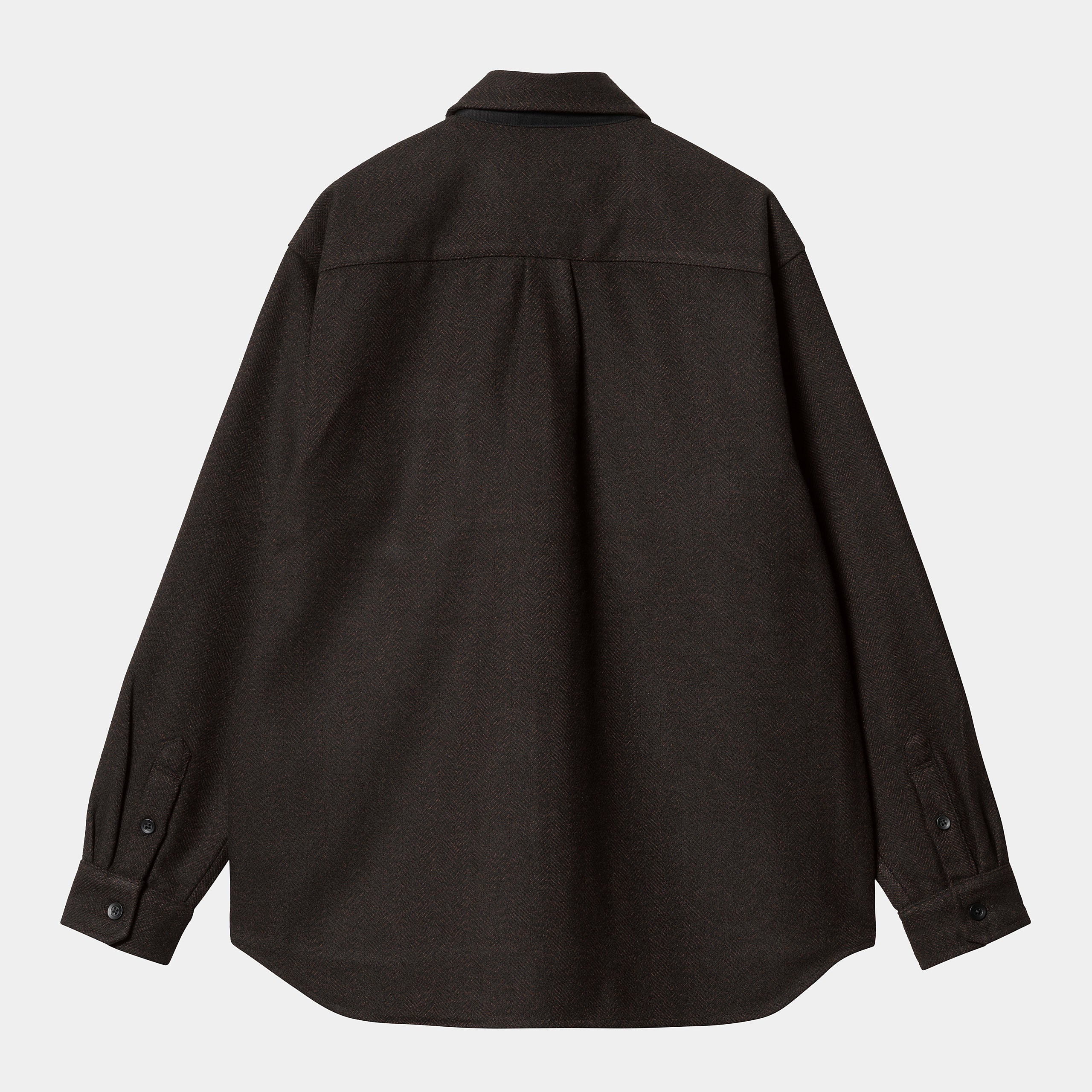 Carhartt WIP - Truman Longsleeve Herringbone Shirt - Chocolate / Black - Image 2