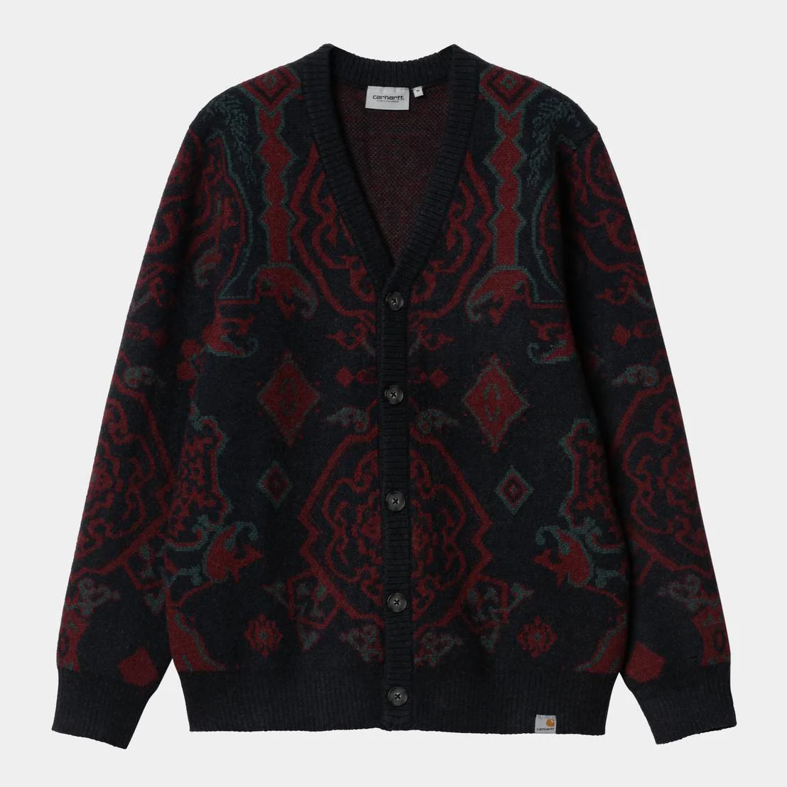 Carhartt WIP - Verse Knitted Cardigan - Verse Jacquard / Dark Navy