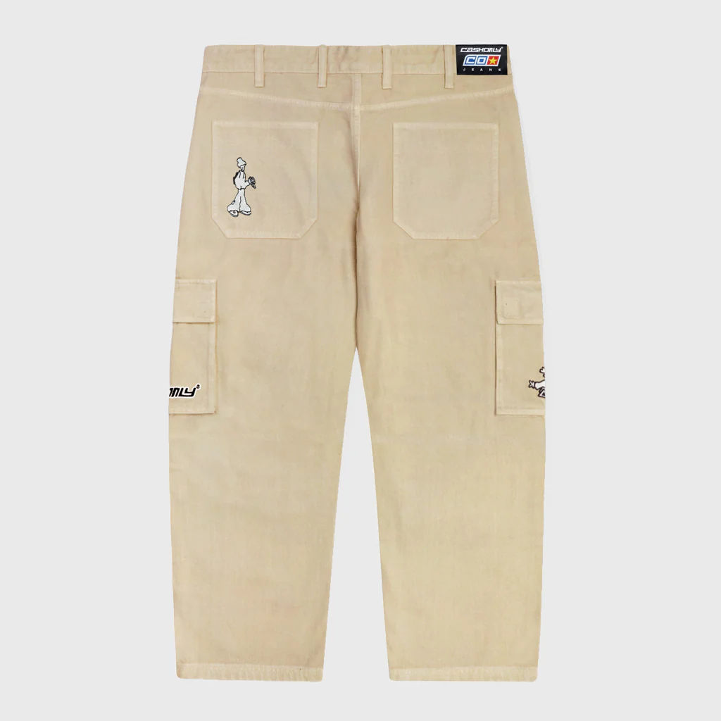 Cash Only - Aleka Denim Cargo Jeans - Khaki - Image 2