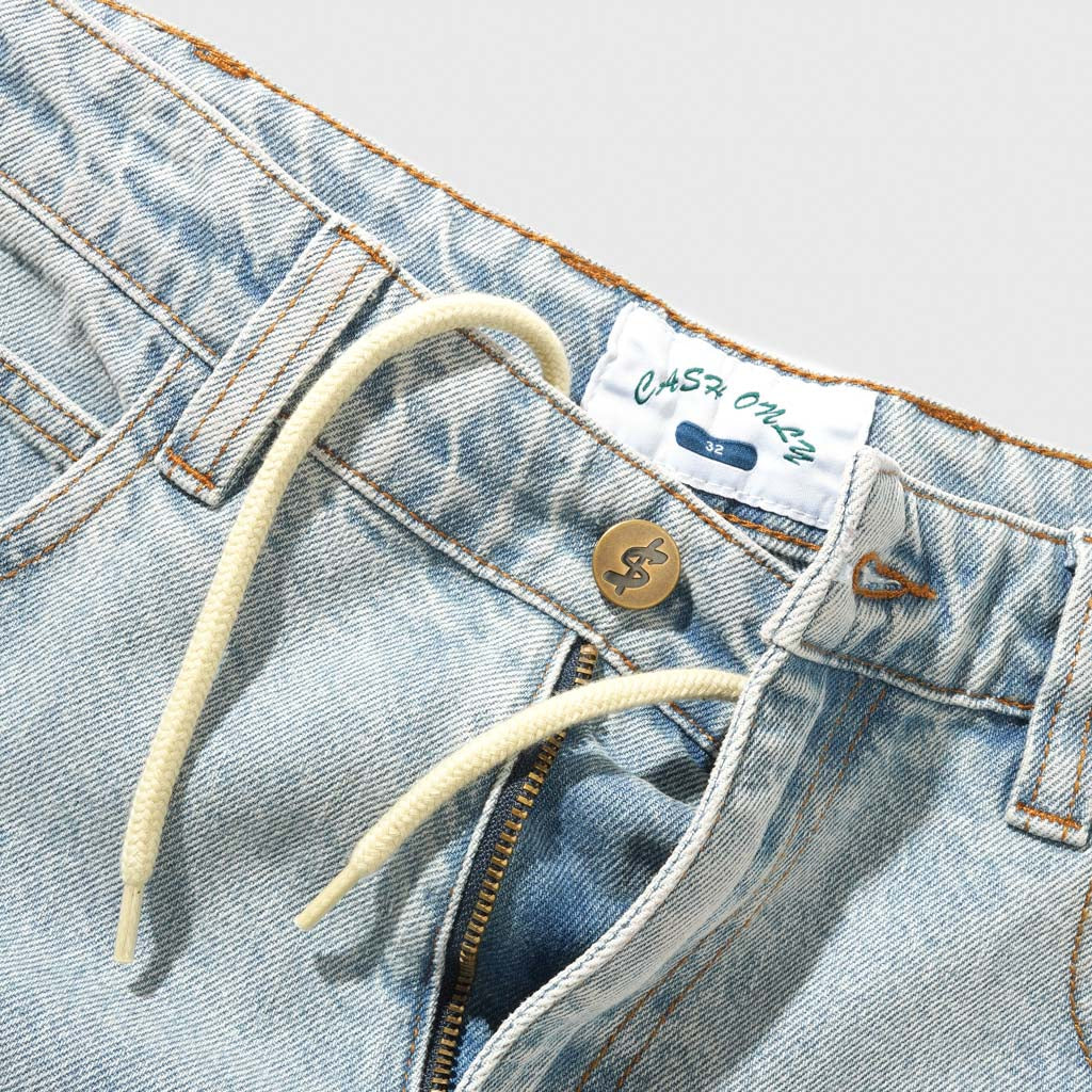 Cash Only - Aleka Denim Cargo Jeans - Light Wash - Image 3