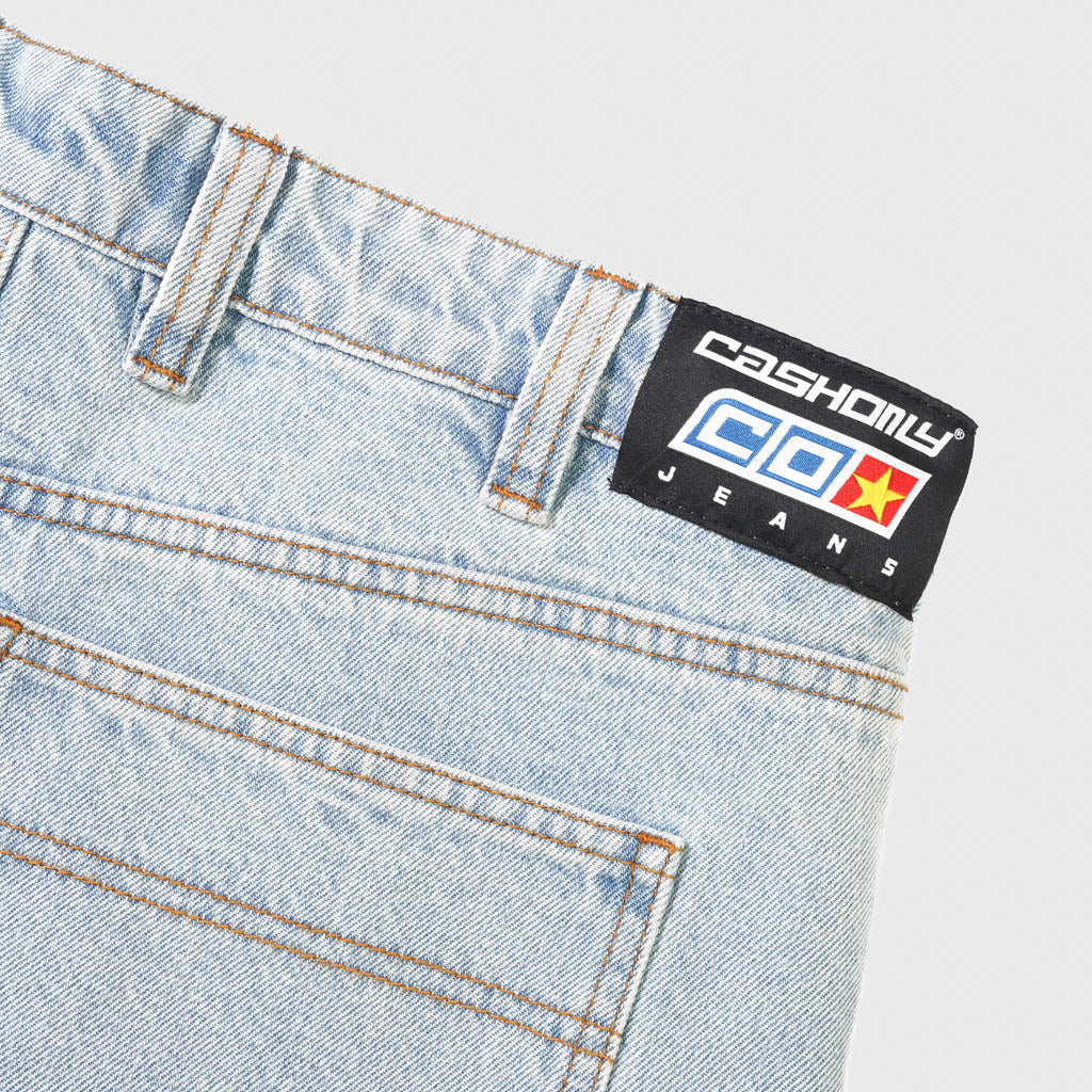 Cash Only - Aleka Denim Cargo Jeans - Light Wash - Image 4