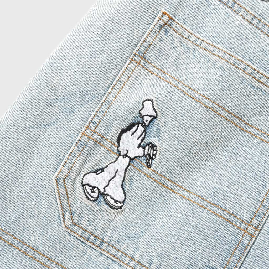 Cash Only - Aleka Denim Cargo Jeans - Light Wash - Image 6