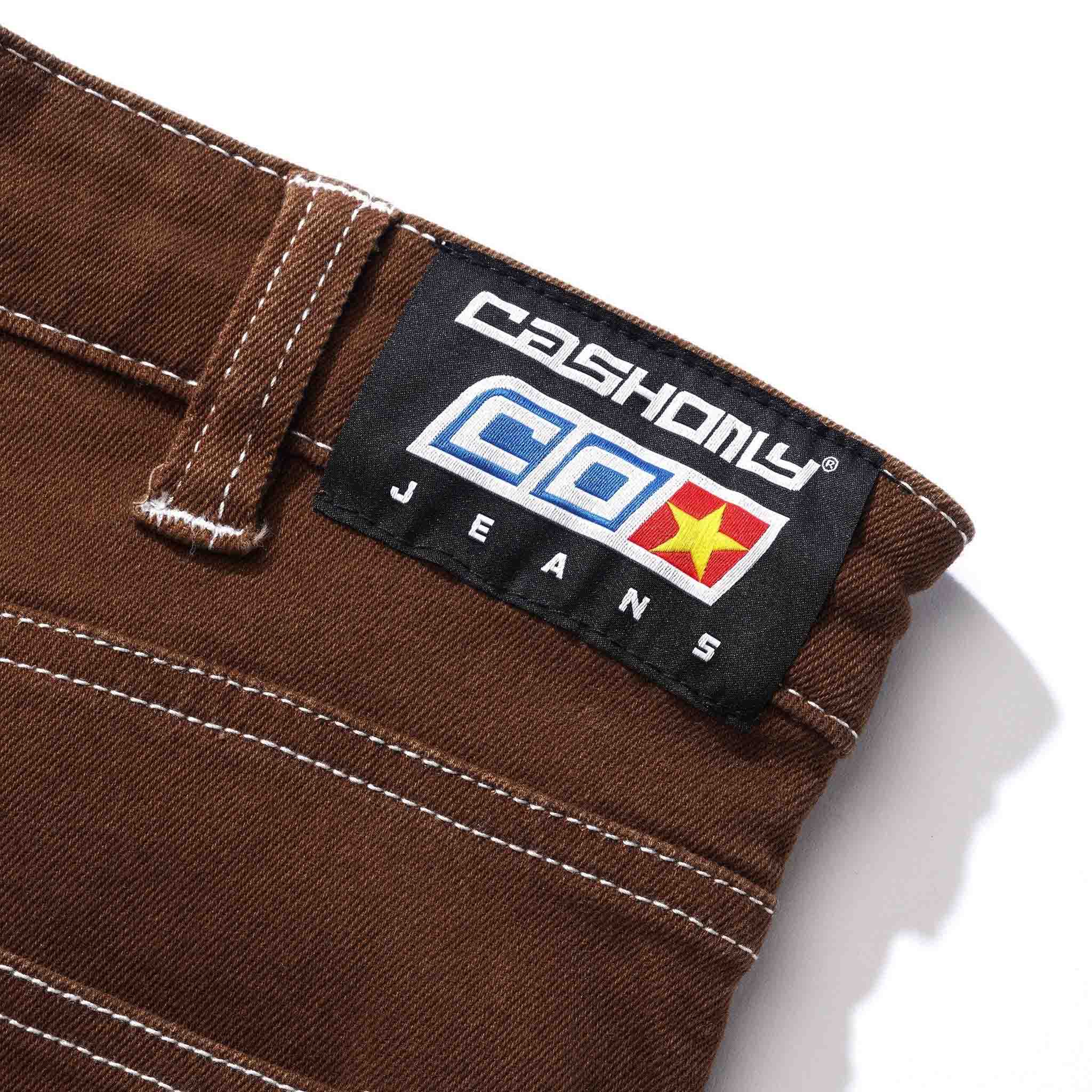 Cash Only - Aleka Denim Cargo Pants - Brown - Image 3