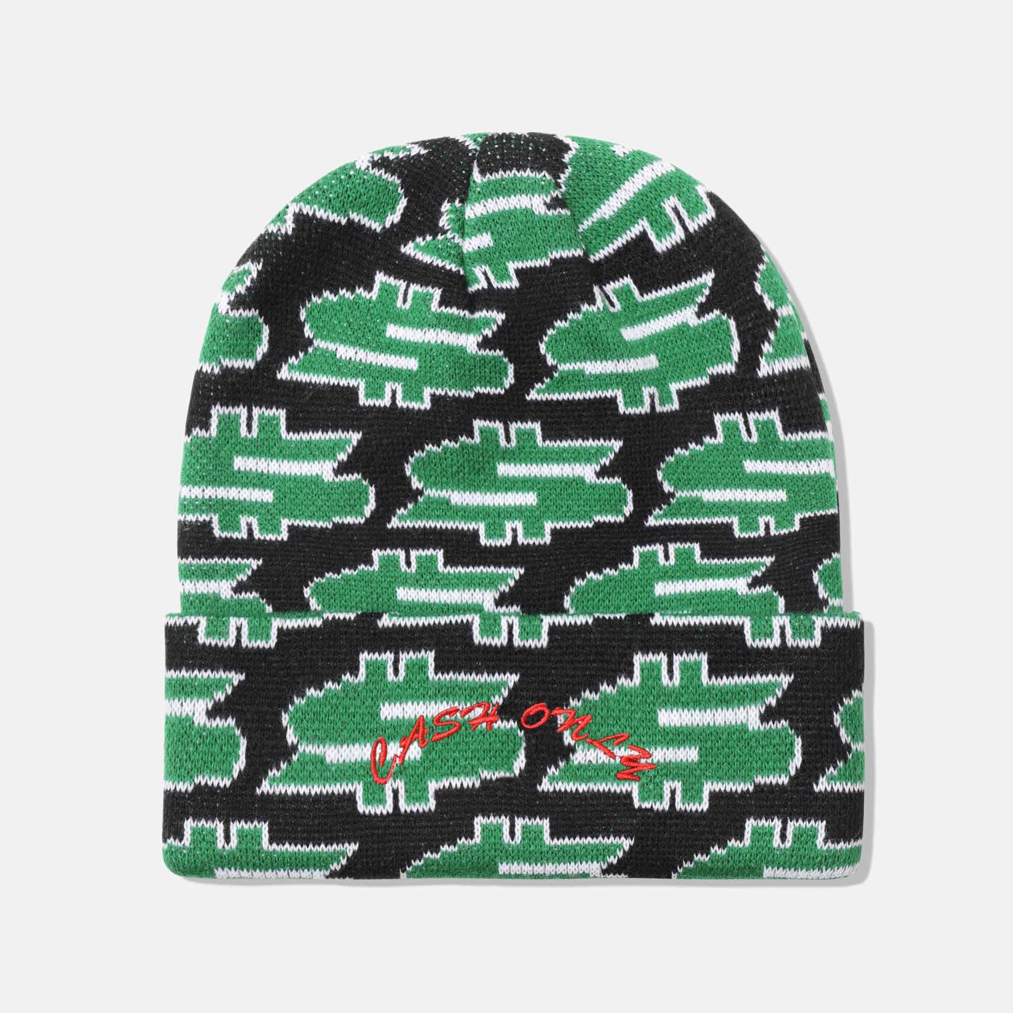 Cash Only - Venture Dollar Sign Beanie - Black / Green