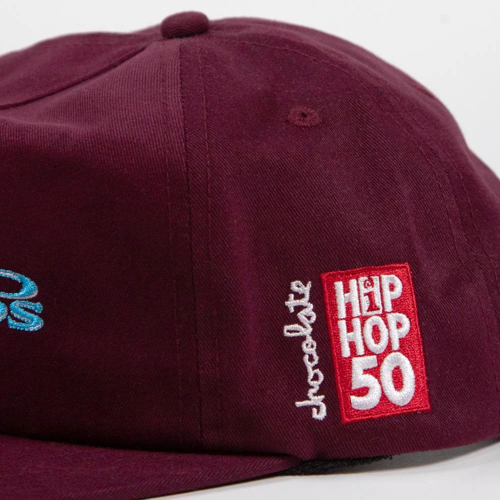 Chocolate Skateboards - 50 Years Of Hip Hop Liquid Swords Cap - Wine - Image 2