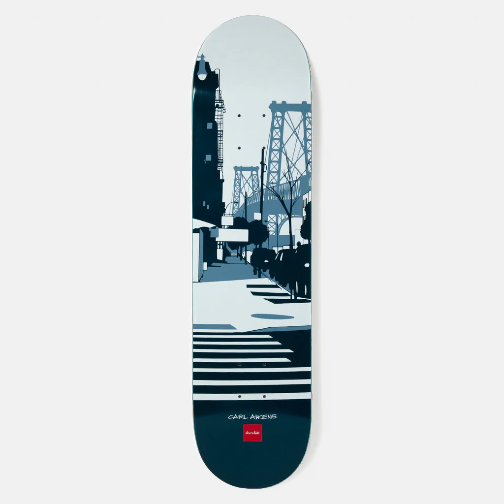 Chocolate Skateboards - 8.5" Carlisle Aikens Evan Hecox City ('23) Skateboard Deck - Blue