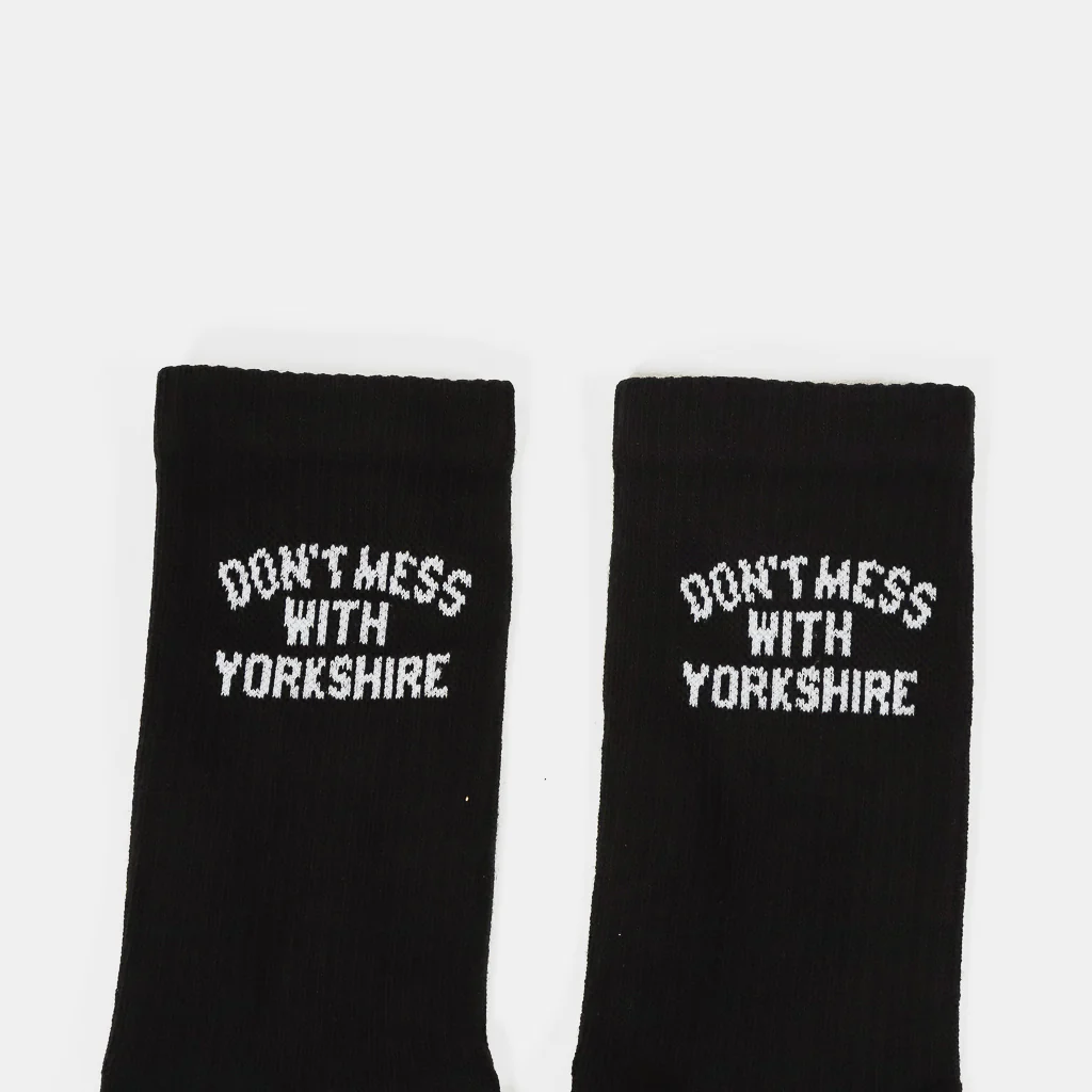Don't Mess With Yorkshire - Classic Rose Socks - Black - Image 2