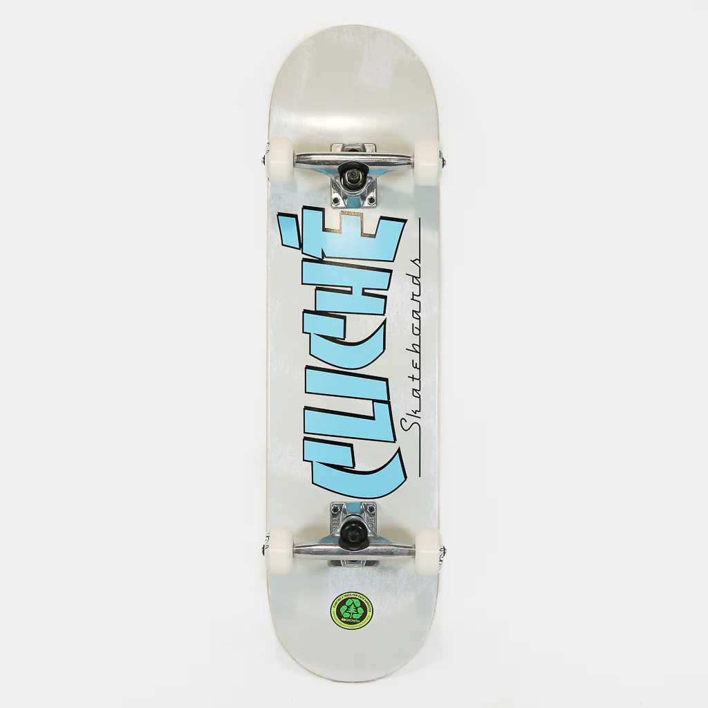 Cliche - 8.0" Banco First Push Complete Skateboard - Blue / White
