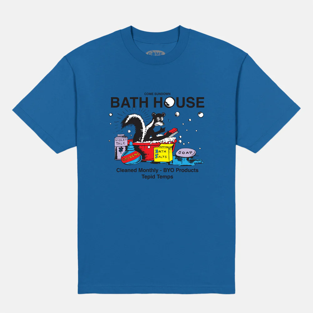 Come Sundown - Bath House T-Shirt - Royal Blue