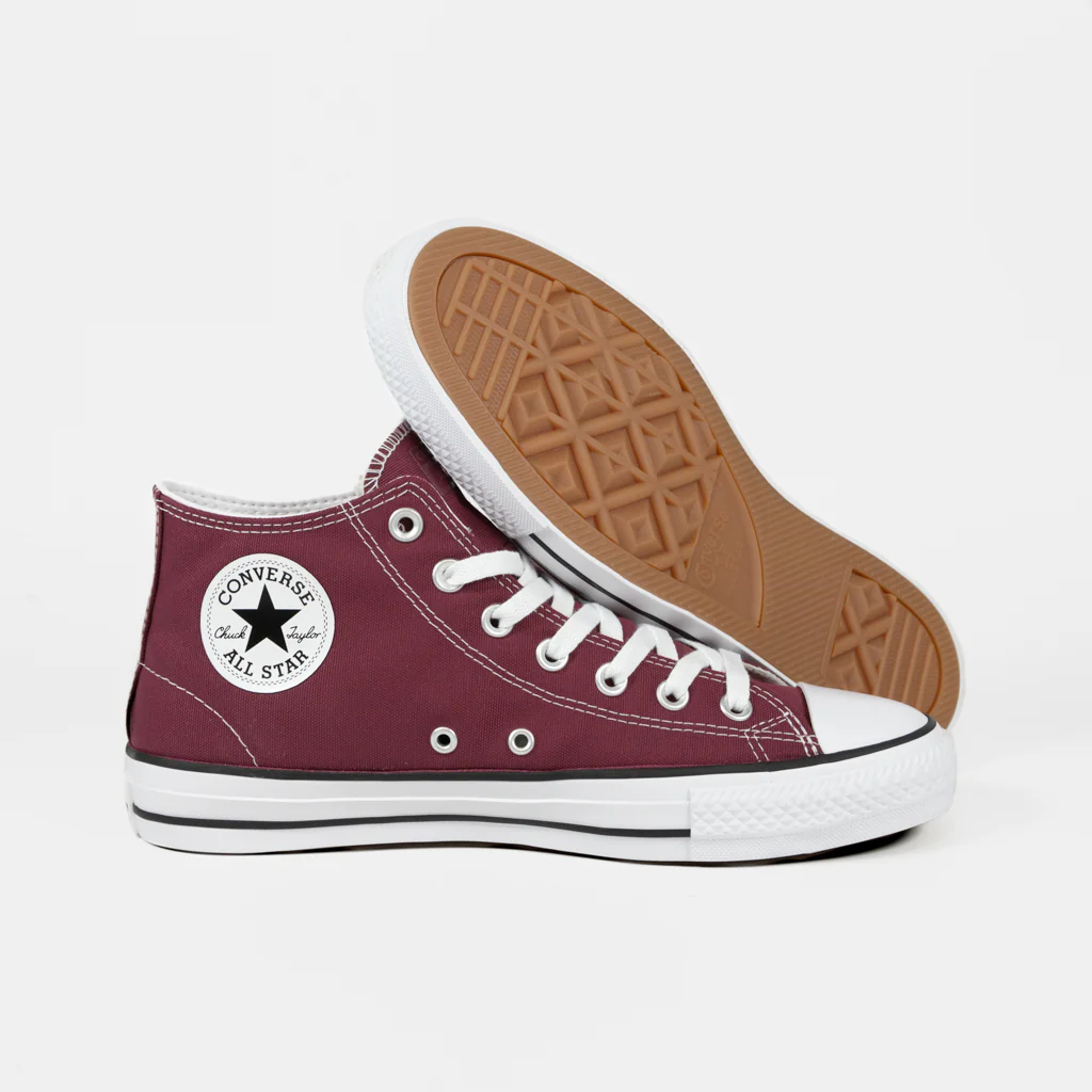 Converse Cons - CTAS Mid Pro Shoes - Cherry Vision / White / White - Image 3