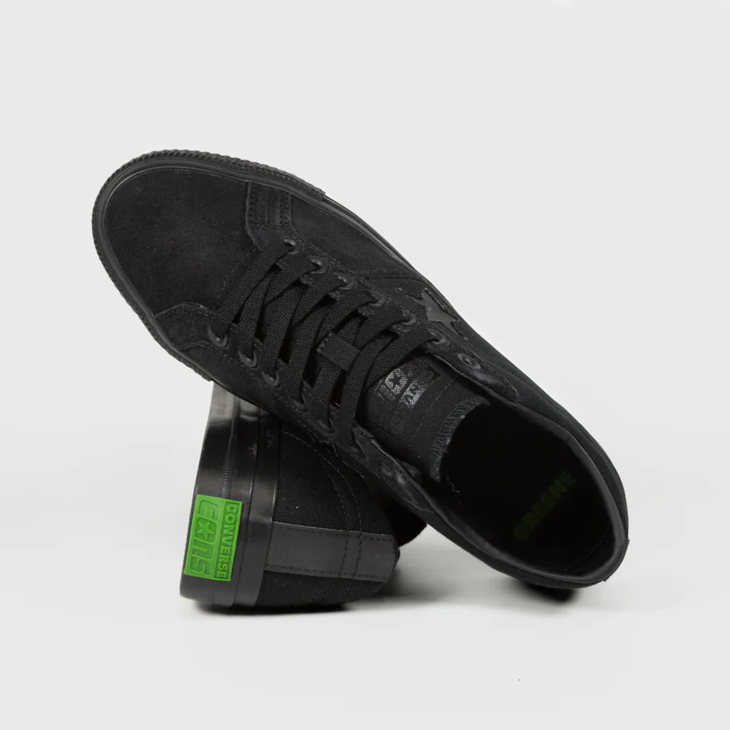 Converse Cons - One Star Pro Ox Sean Greene Shoes - Black / Sap Green - Image 4
