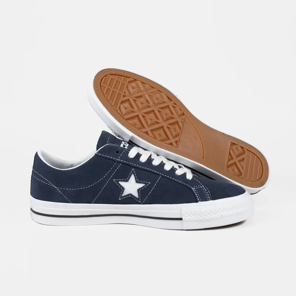 Converse Cons - One Star Pro OX Shoes - Navy / White / Black - Image 3