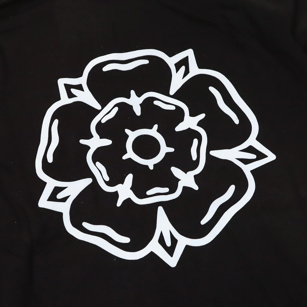 Don't Mess With Yorkshire - Rose Zip Hooded Sweatshirt - Black - Image 3