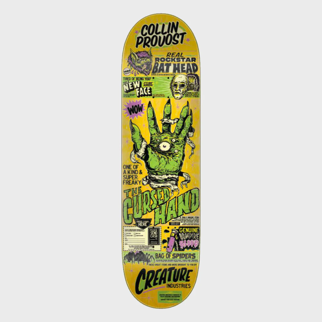 Creature Skateboards - 8.47" Collin Provost Cursed Hand Skateboard Deck