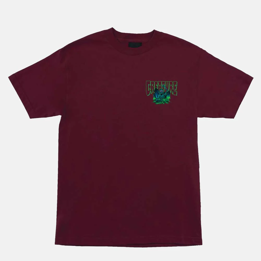 Creature Skateboards - Hellbound T-Shirt - Maroon - Image 2