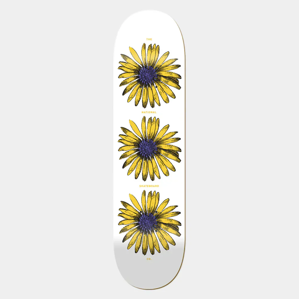 The National Skateboard Co. - 8.125" DAISY YELLOW SKATEBOARD DECK (MEDIUM CONCAVE)
