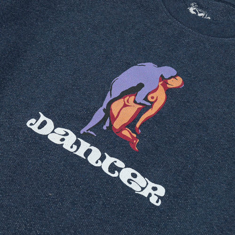 Dancer - Fainting Pullover Crewneck Sweatshirt - Heather Navy - Image 2