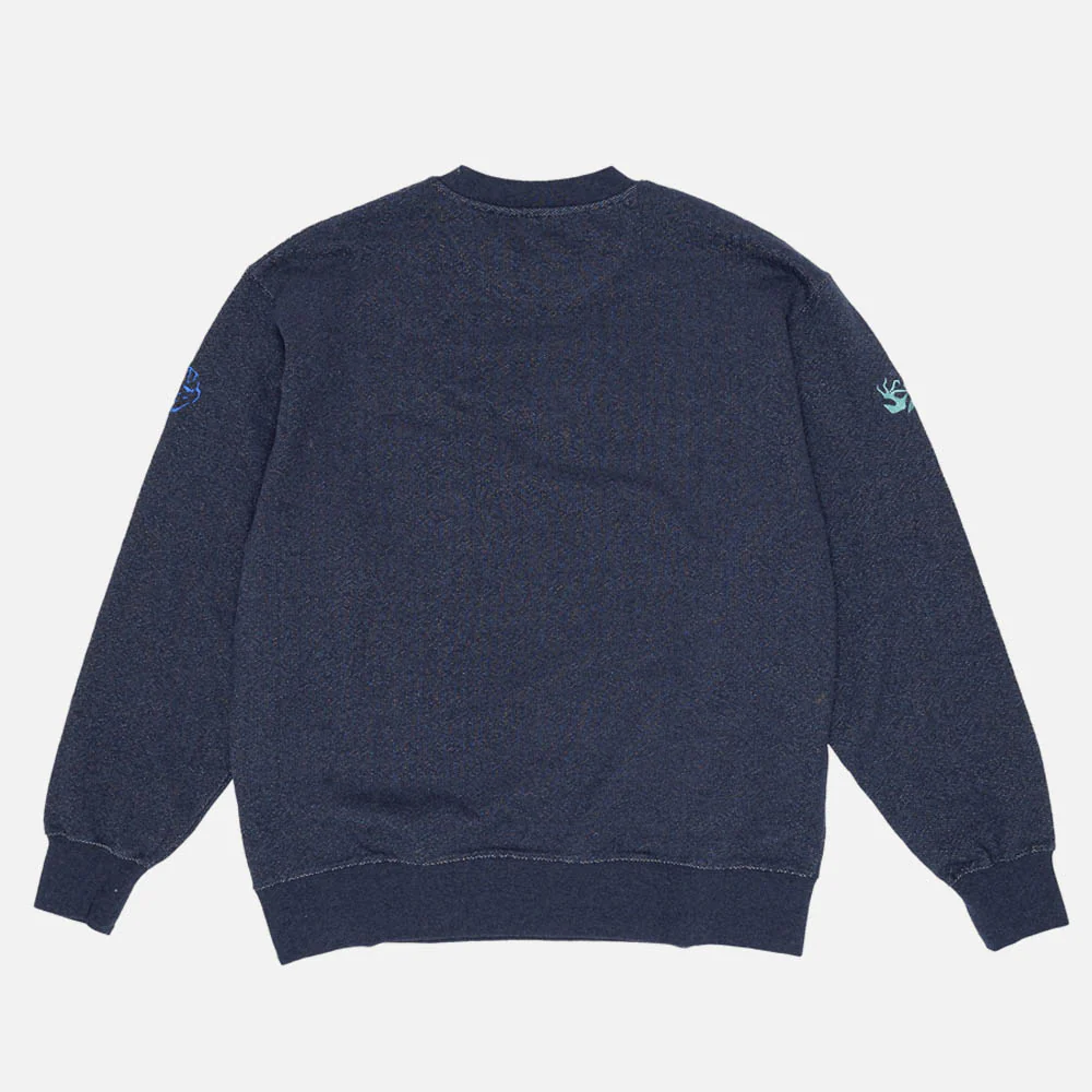 Dancer - Fainting Pullover Crewneck Sweatshirt - Heather Navy - Image 3