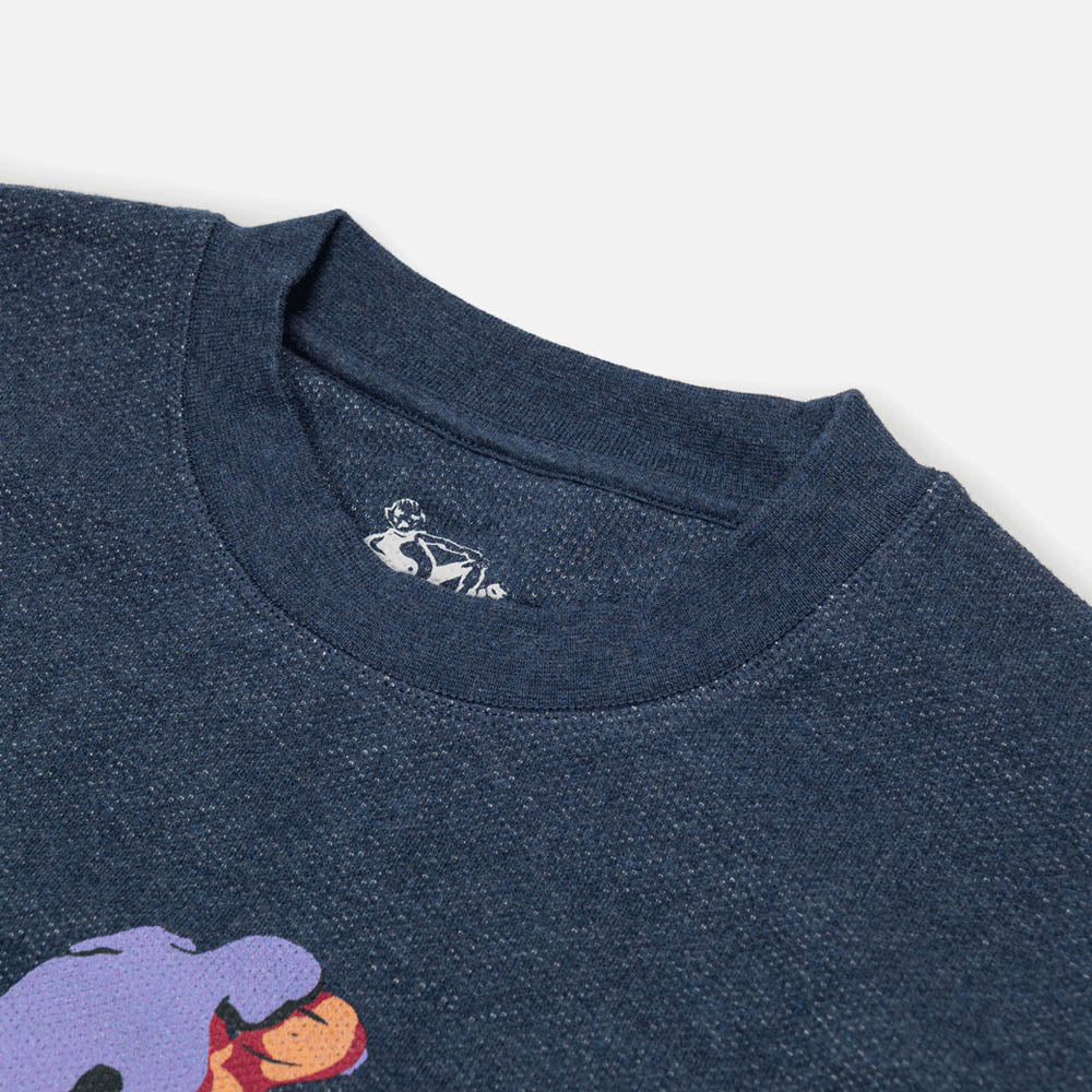 Dancer - Fainting Pullover Crewneck Sweatshirt - Heather Navy - Image 6