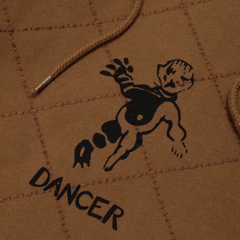 Dancer - OG Diamond Stitch Pullover Hooded Sweatshirt - Brown - Image 2