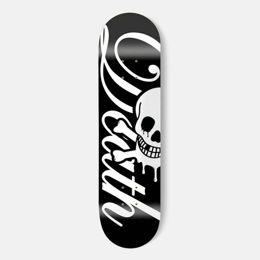 Death Skateboards - 7.75" Script Logo Skateboard Deck - Black / White