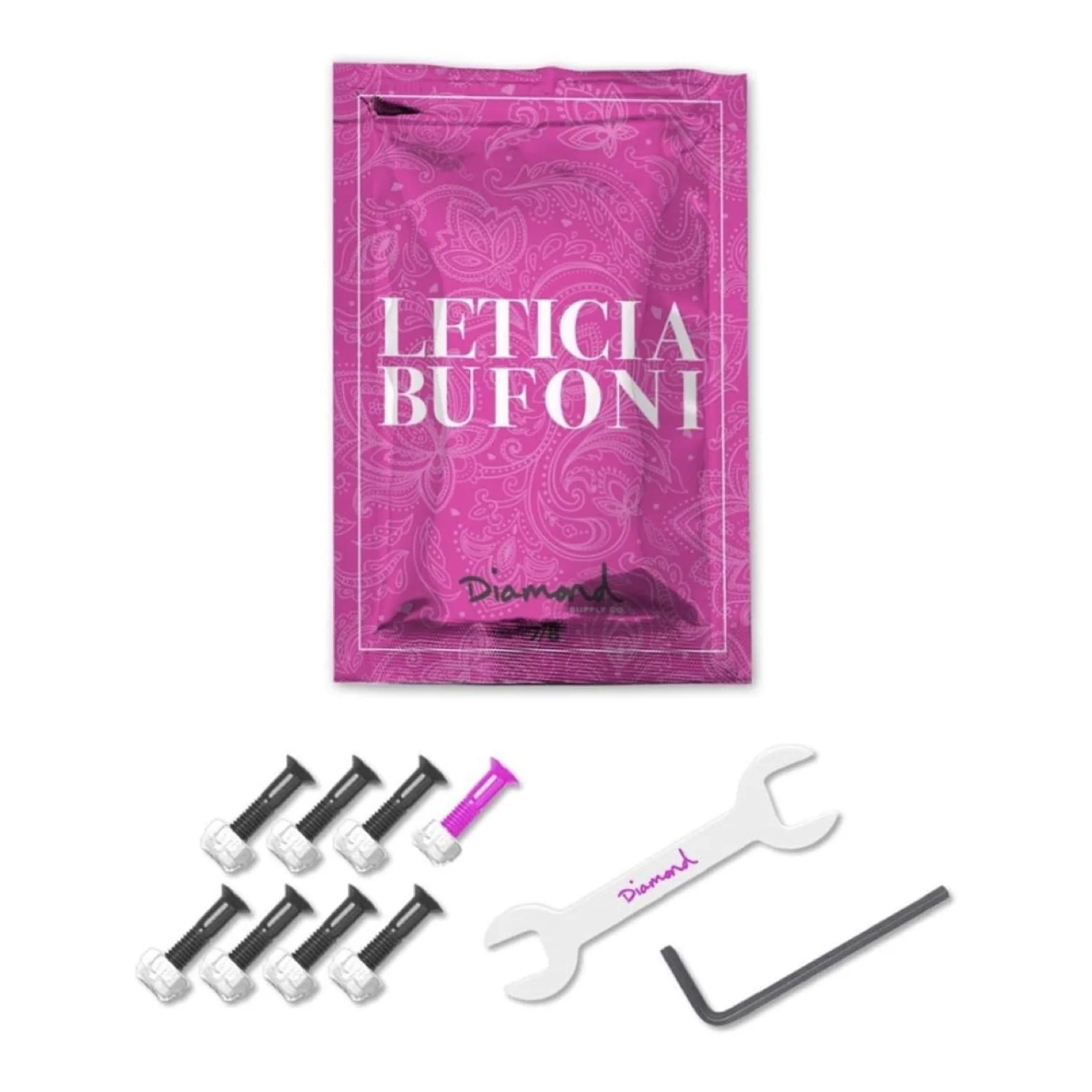 Diamond Supply Co. - 7/8" Leticia Bufoni Hella Tight Hardware Bolts (Pink) - Image 3