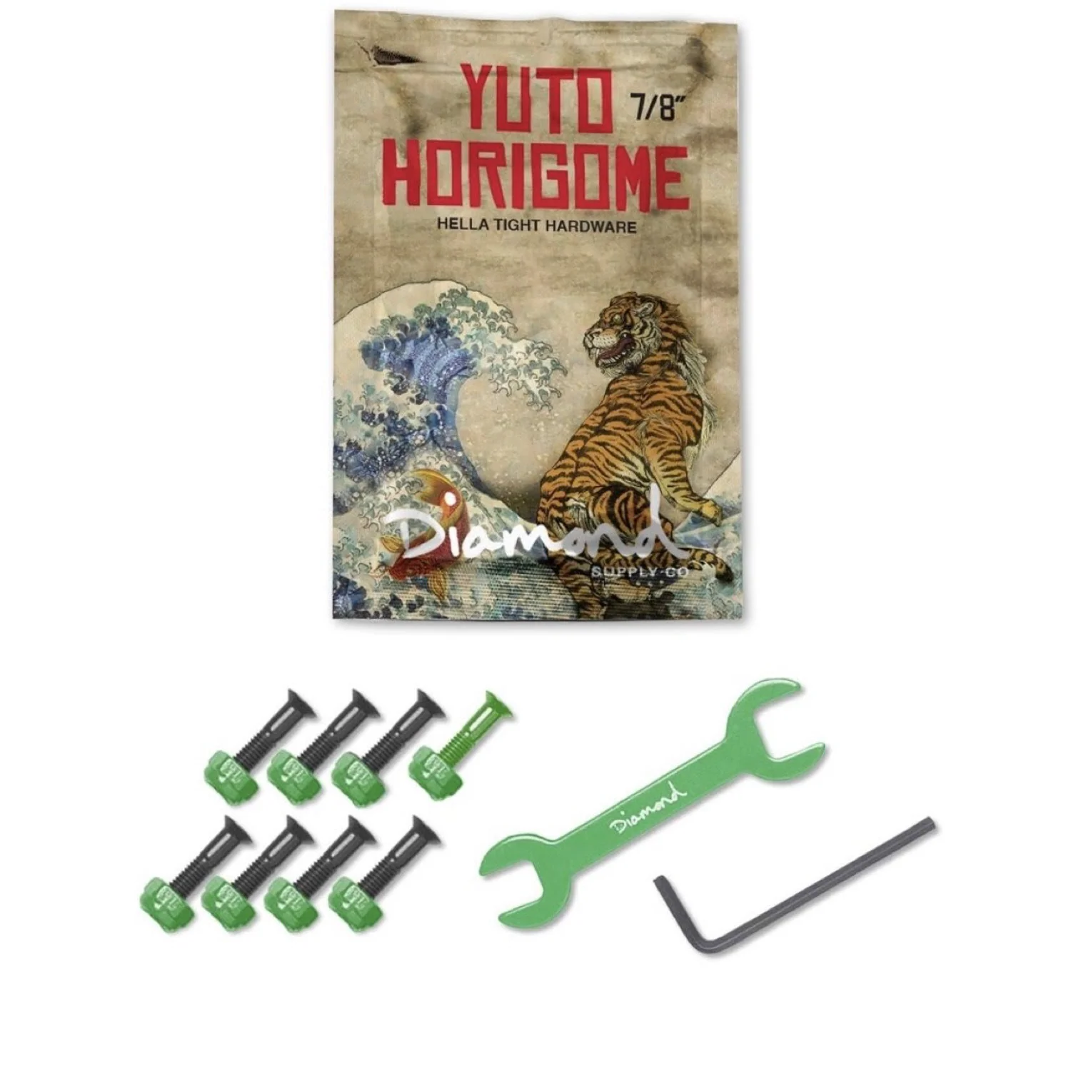 Diamond Supply Co. - 7/8" Yuto Horigome Hella Tight Hardware Bolts (Green) - Image 3