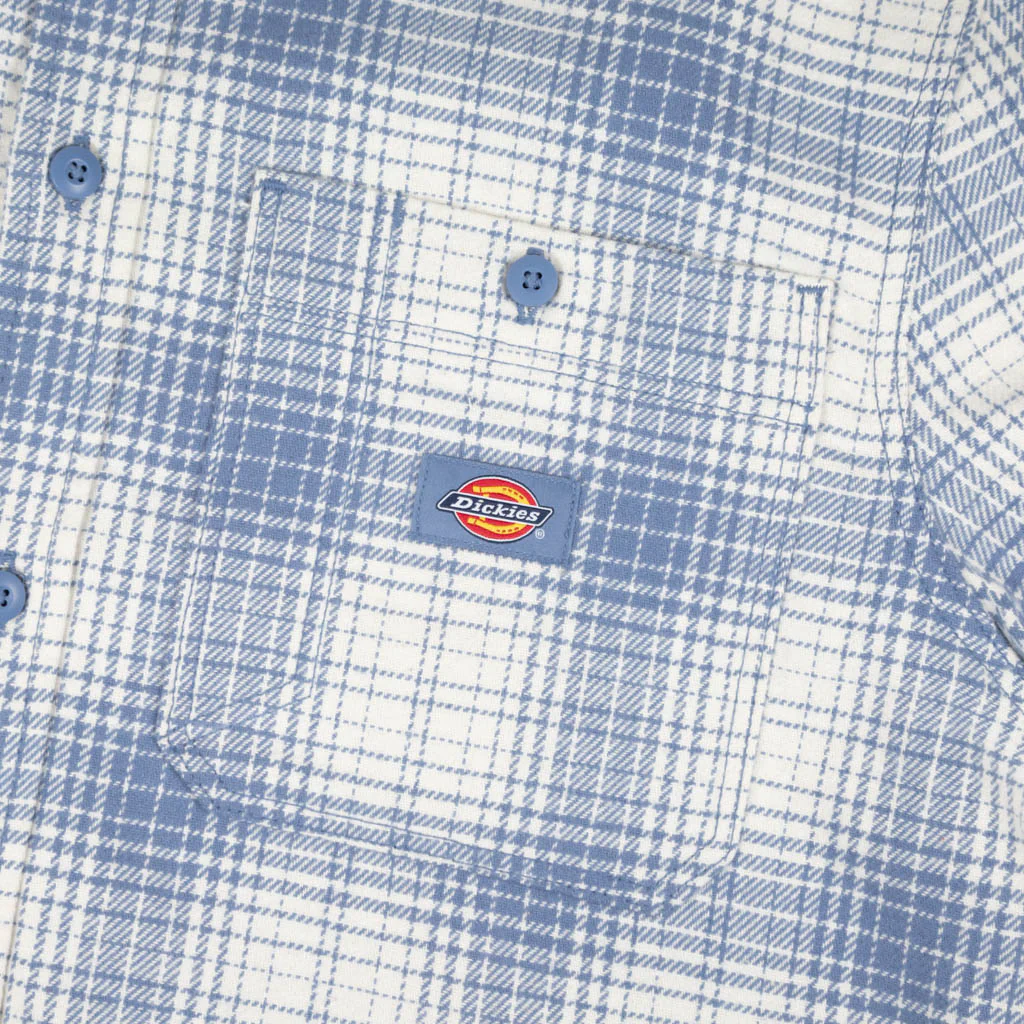 Dickies - Evansville Flannel Shirt - Country Blue - Image 2