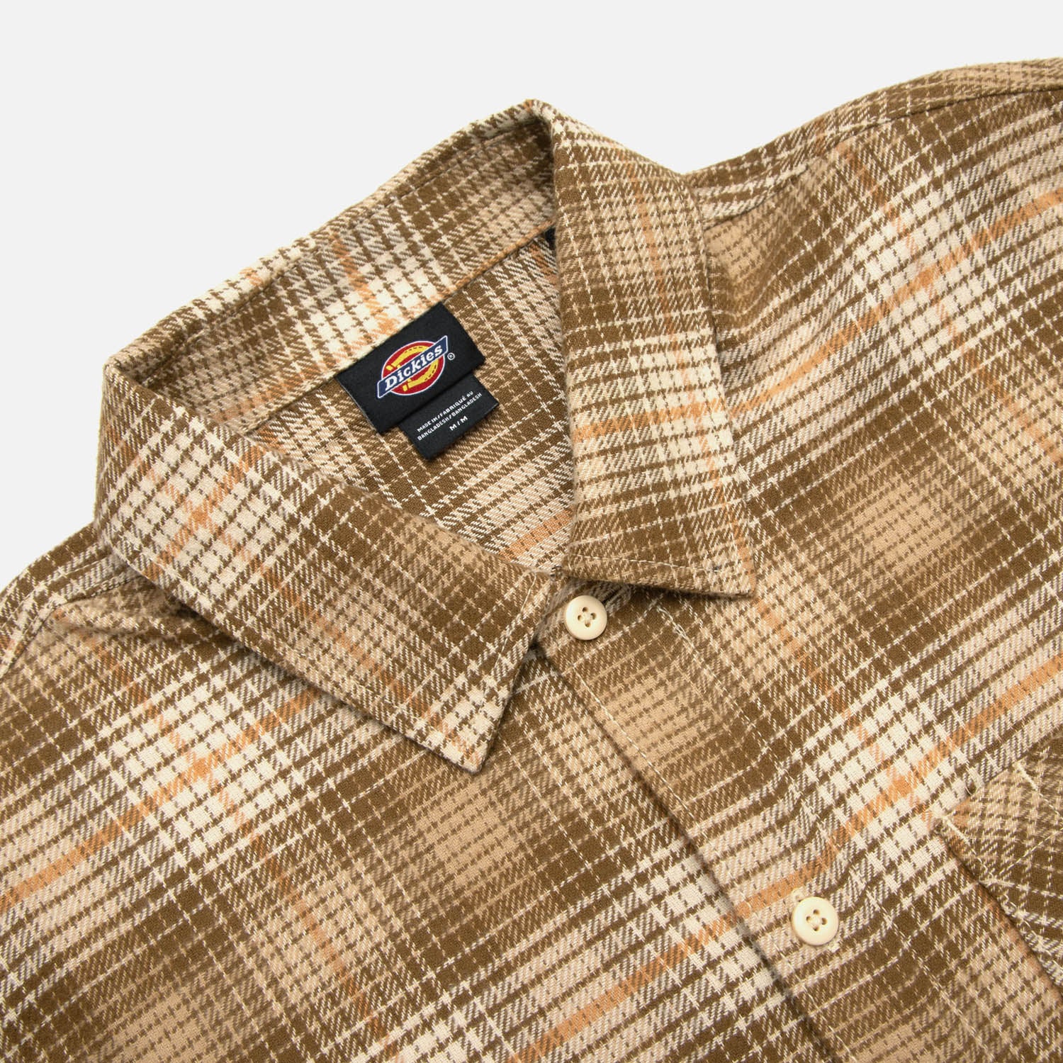 Dickies - Forest Check Flannel Shirt - Wood Ash - Image 4