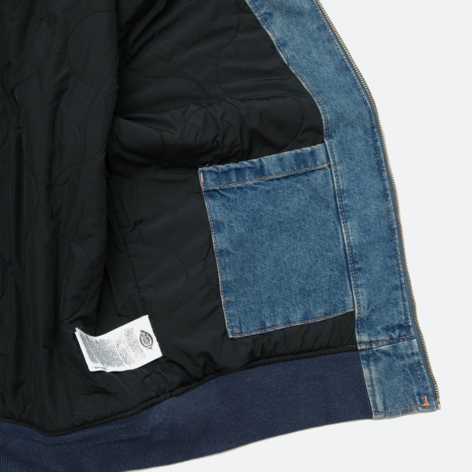 Dickies - Hilham Hooded Denim Jacket - Khaki Tinted Blue - Image 6