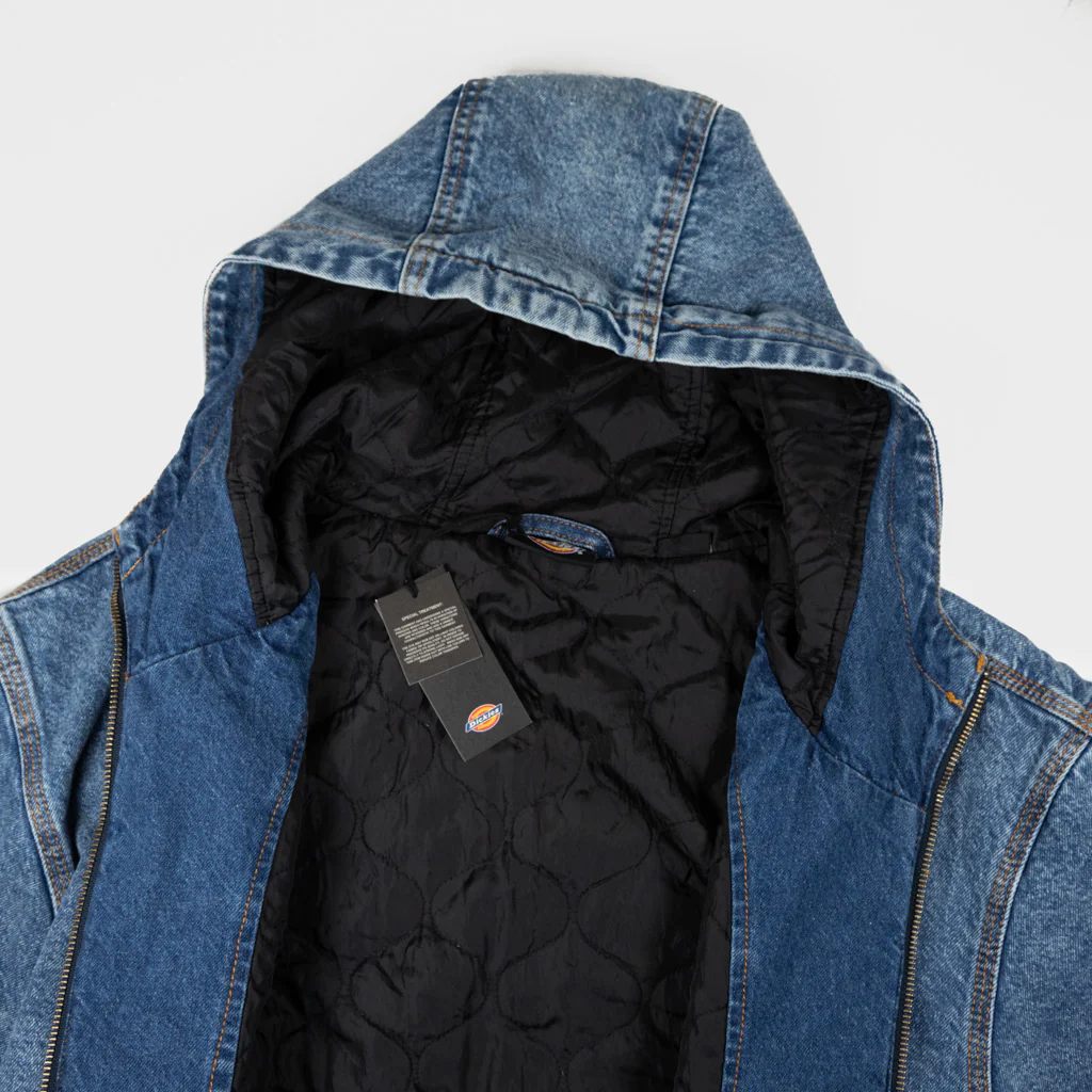 Dickies - Hooded Denim Jacket - Light Blue - Image 3