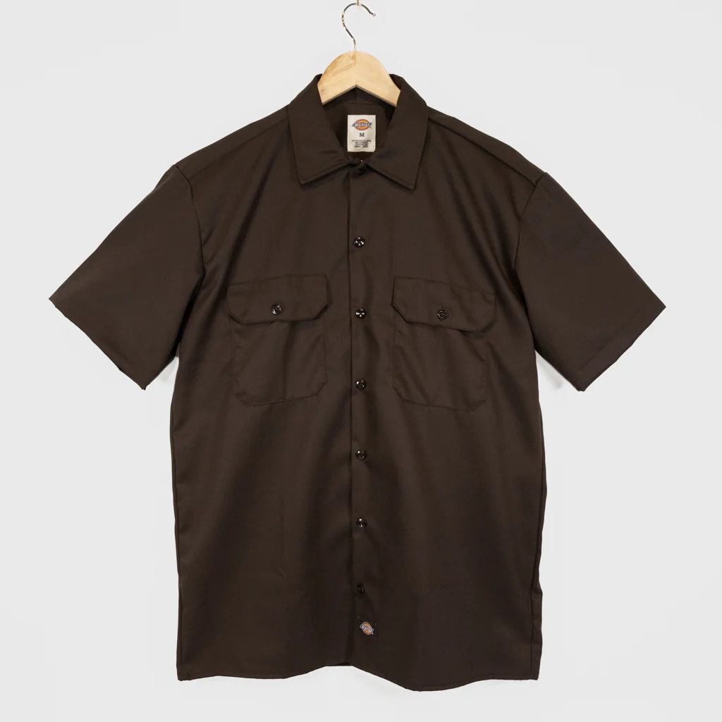 Dickies - Work Short Sleeve Shirt - Dark Brown
