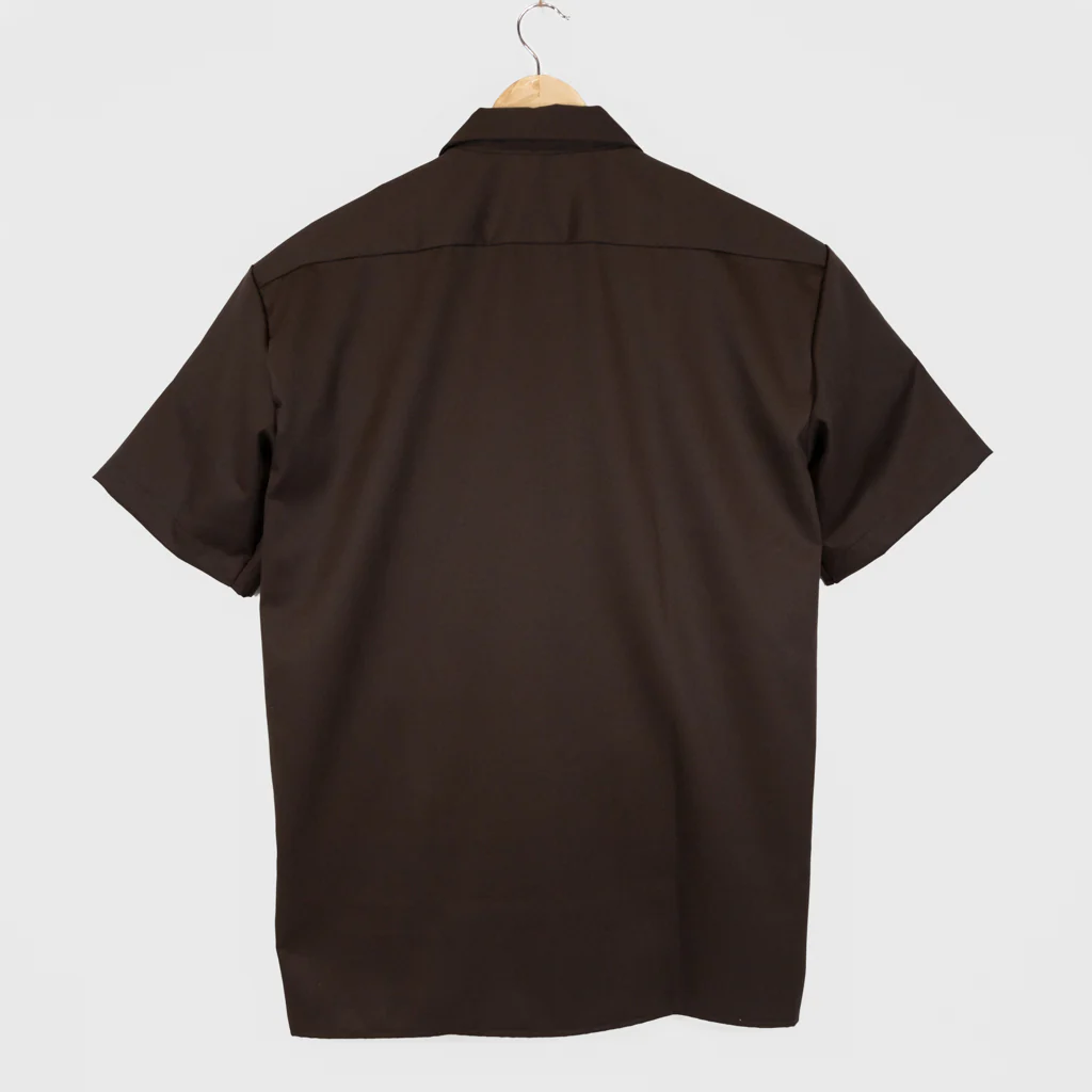 Dickies - Work Short Sleeve Shirt - Dark Brown - Image 2