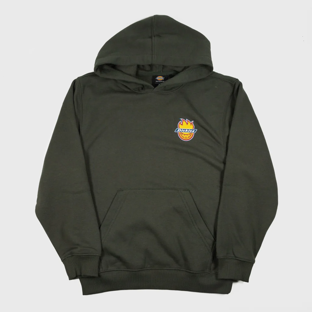 Dickies - Youth Spitfire Pullover Hooded Sweatshirt - Olive Green - Image 2