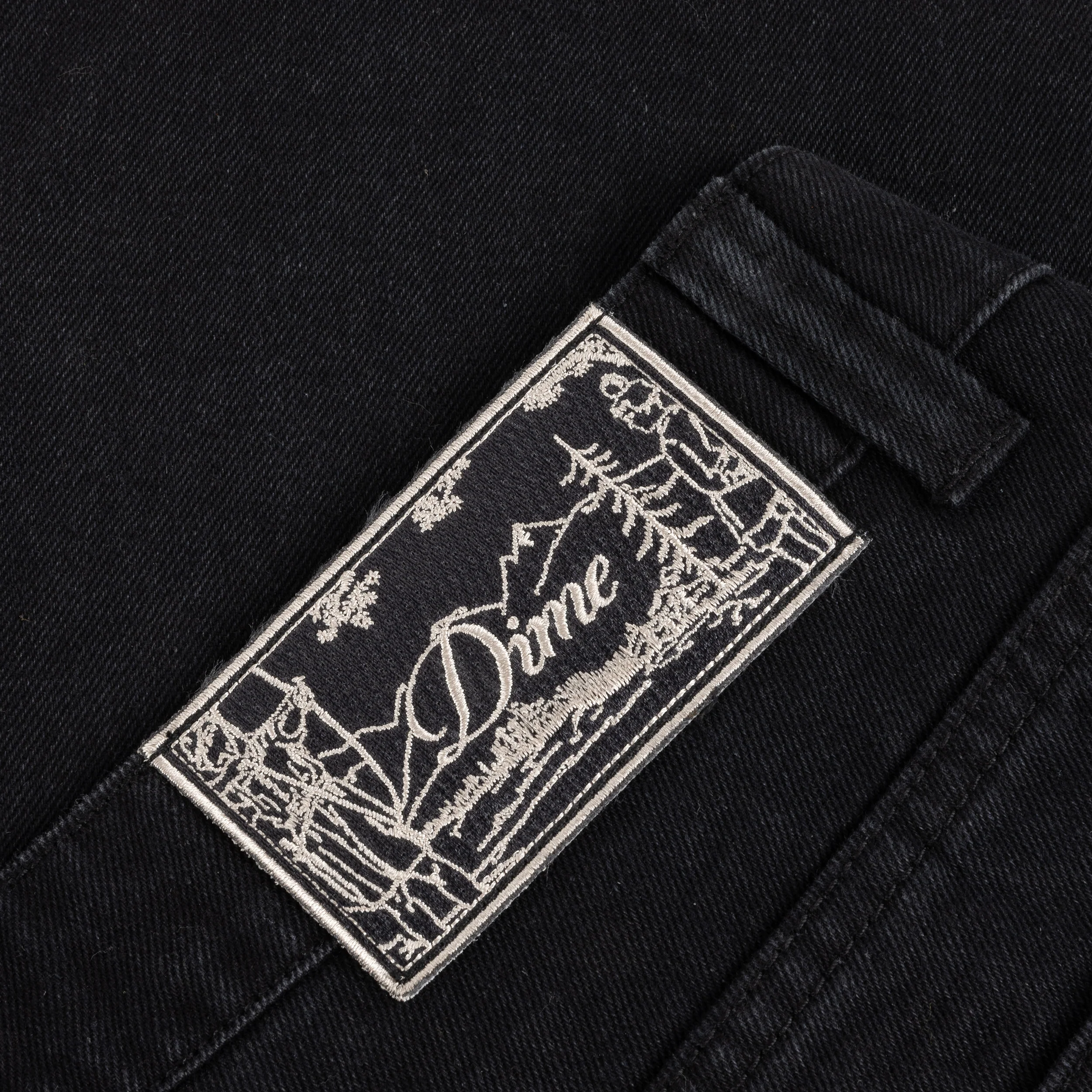 Dime MTL - Classic Baggy Denim Pants - Black - Image 2