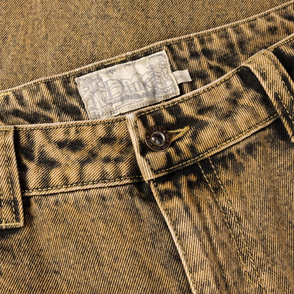 Dime MTL - Classic Baggy Denim Pants - Overdyed Gold - Image 7