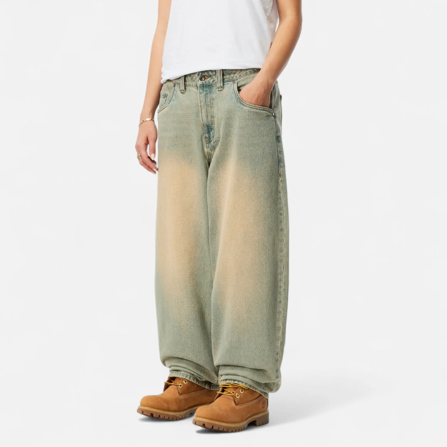 Dime MTL - Classic Baggy Denim Pants - Sandblasted Sky Blue - Image 7