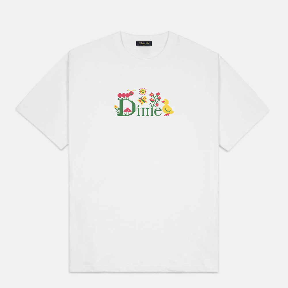 Dime MTL - Classic Cross Stitch T-Shirt - White