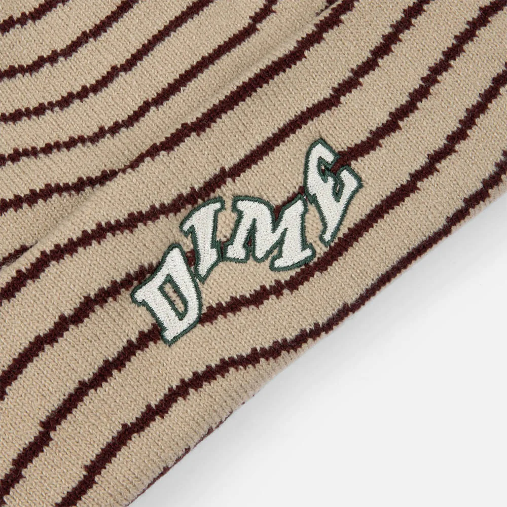 Dime MTL - College Wave Cuff Beanie - Tan - Image 2