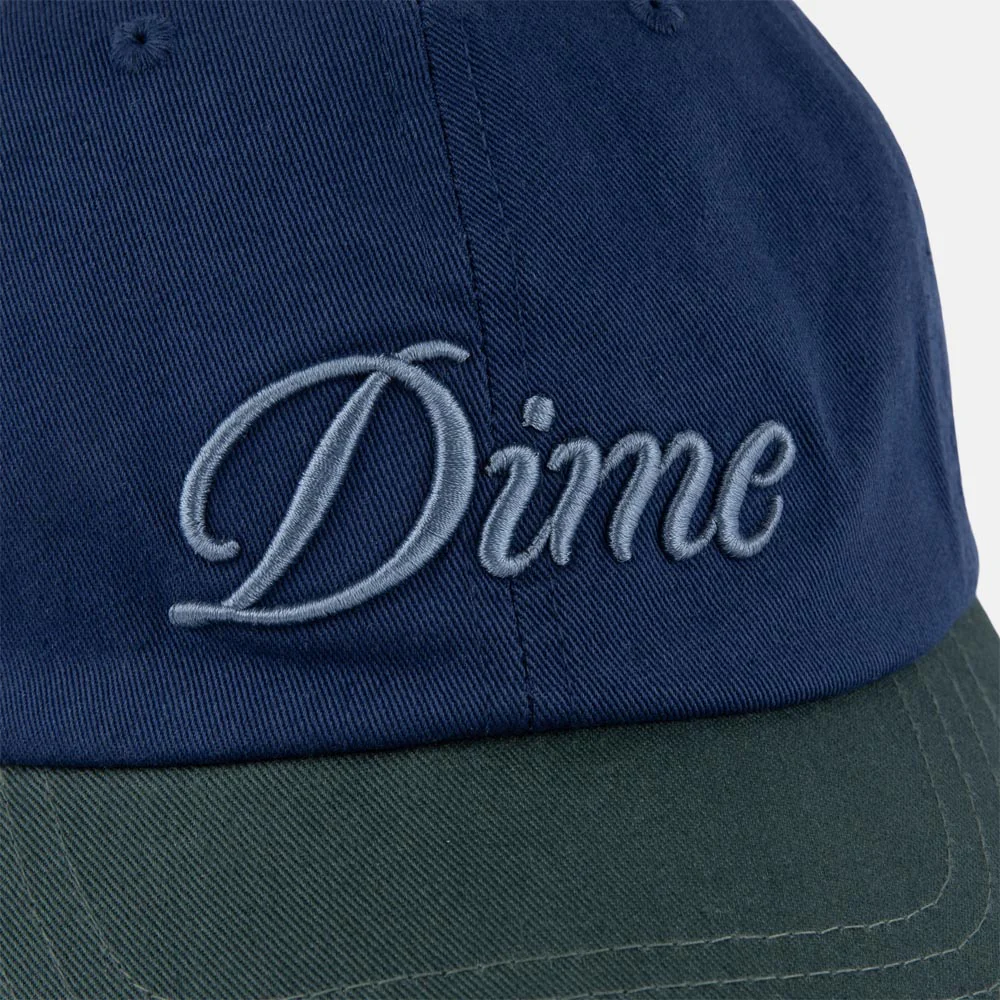 Dime MTL - Cursive Low Pro Cap - Black / Midnight - Image 2