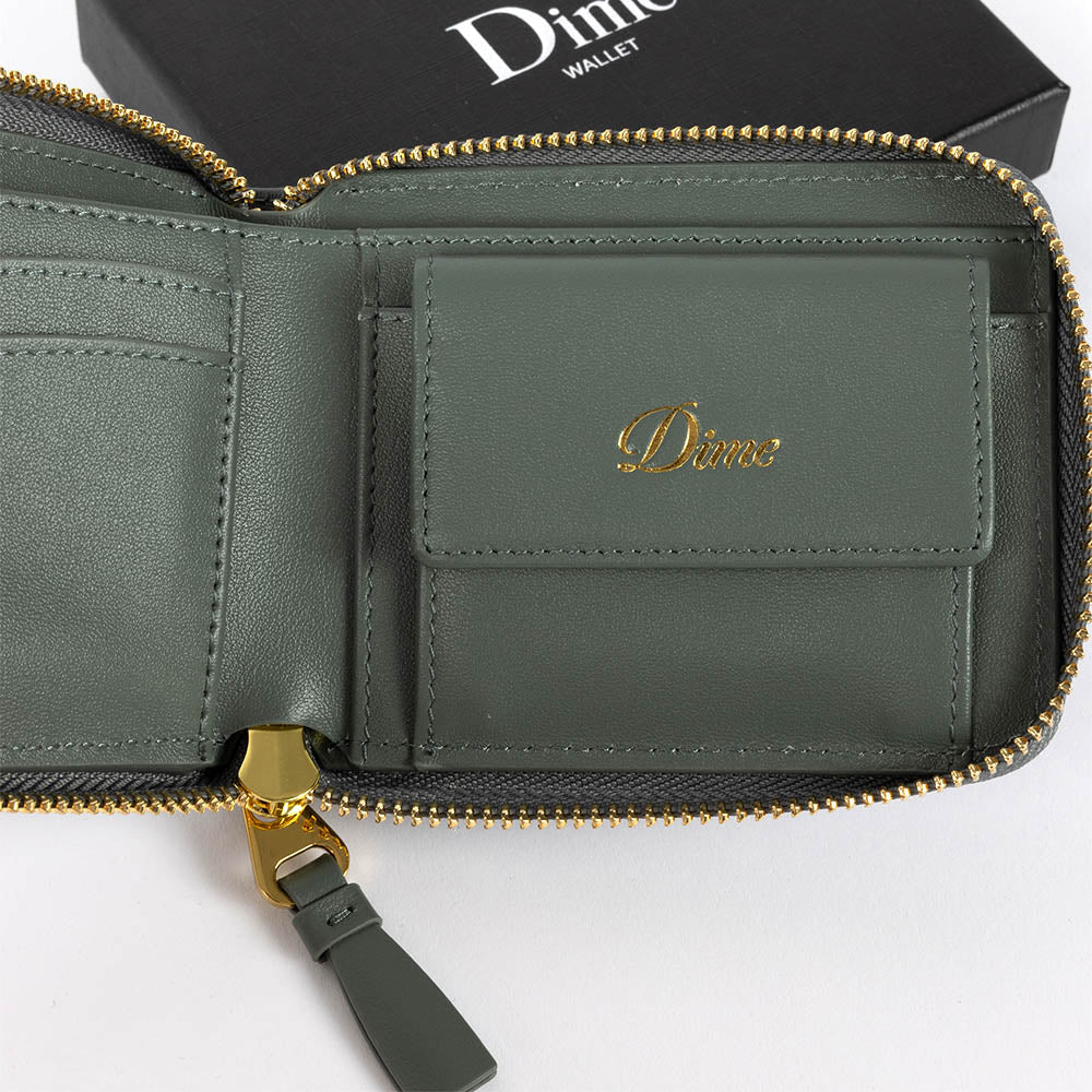 Dime MTL - Cursive ZIP Wallet - Green - Image 2