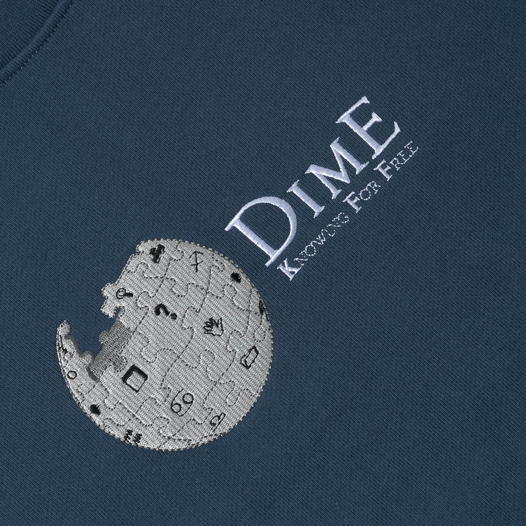 Dime MTL - Dimepedia Crewneck Sweatshirt - Indigo - Image 2