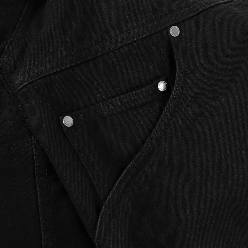 Dime MTL - Hooded Denim Jacket - Black - Image 3