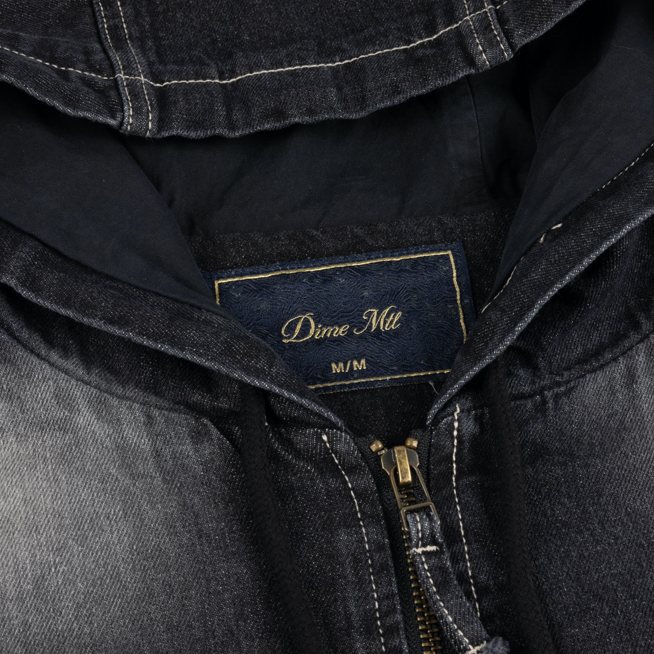 Dime MTL - Hooded Utility Jacket - Sandblasted Black - Image 3